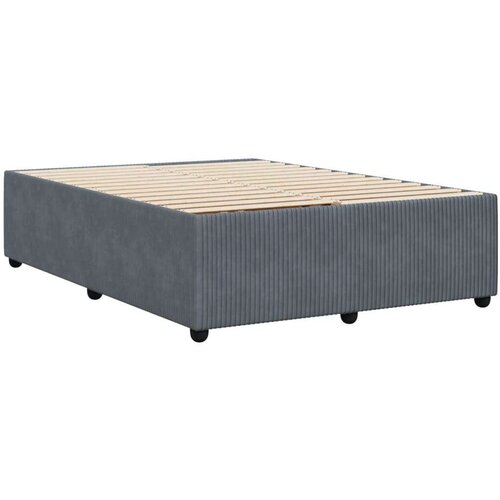 VidaXL Okvir za krevet tamnosivi 140x200 cm bar&amp;scaron;unasti Slike