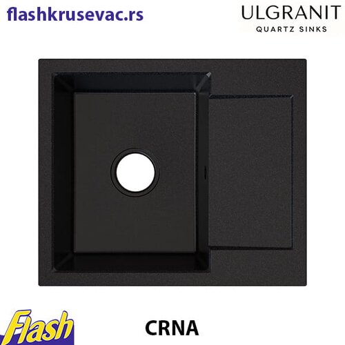  Granitna sudopera Ulgranit ULG590 pravougaona &ndash; vi&scaron;e boja ⚫️ CRNA Cene