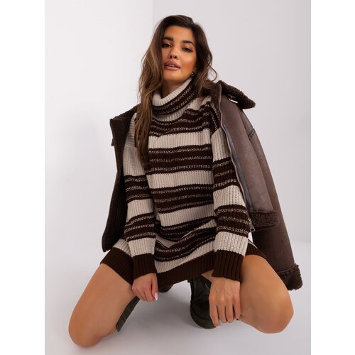 BADU Dress-BA-SK-8007.42P-dark brown Slike