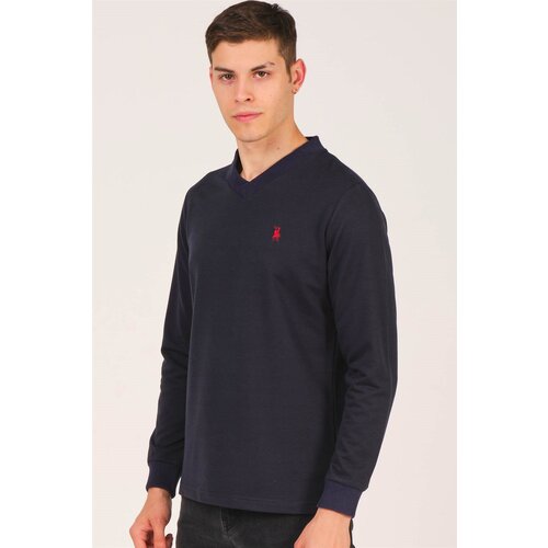 Dewberry V4002 V COLLAR MEN'S SWEATSHIRT-LACİVERT Cene