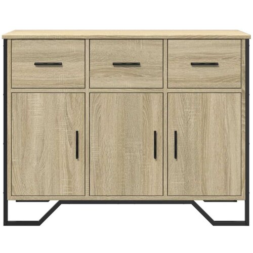 VidaXL Komoda sonoma hrast 97x32,5x74,5 cm inženirski les Slike