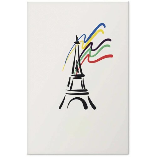  Plakat - Eiffel Tower and Colors 60x90 Bez okvira Slike