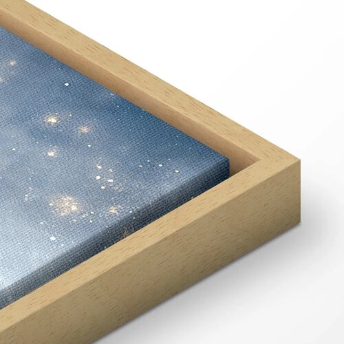  Slika - Astronomical Wonders: Clouds and Stars in Harmonious Combination 120x80 U prirodnom drvenom okviru Slike