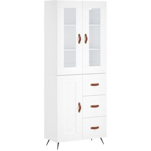 Maison Chic Visoka omara - Komoda - Predalnik bela 69,5x34x180 cm inženirski les, (21722727) Cene