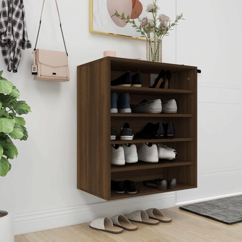 VidaXL Ormarić za cipele smeđi hrast 60x35x70 cm konstruirano drvo Slike
