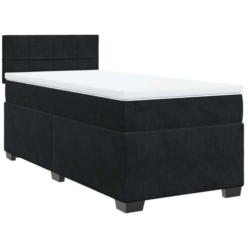 VidaXL box spring krevet s madracem crni 80 x 200 cm bar&amp;scaron;unasti Slike