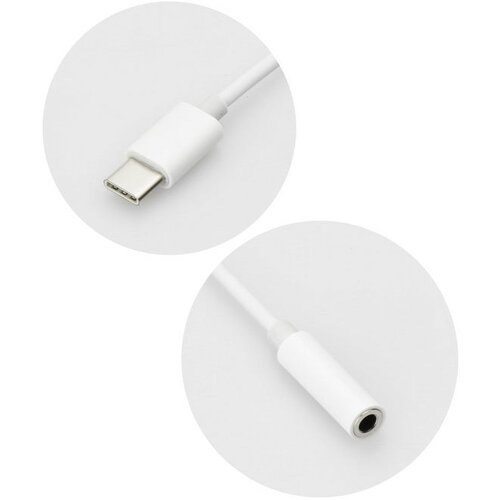 Mobiline Adapter USB Type-C --&amp;gt; Audio 3_5mm za beli Slike