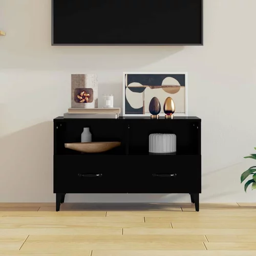 TV omarica črna 80x36x50 cm inženirski les, (20730582)