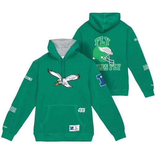 Mitchell And Ness mu&amp;scaron;ki Philadelphia Eagles Team Origins pulover sa kapuljačom Slike