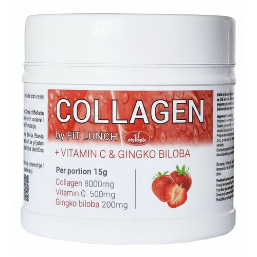 Olympic Kolagen sa vitaminom C i gingko bilobom, Jagoda, 450g Slike