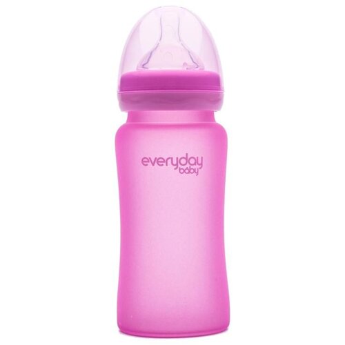 Everyday baby staklena bočica reagira na toplinu, 240 ml Healthy +, Roza Slike