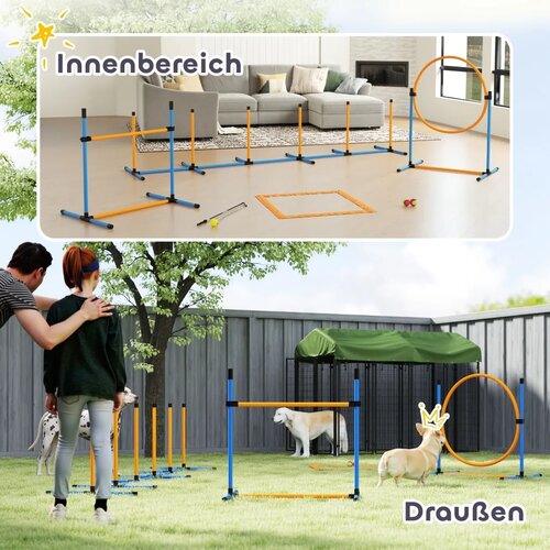  Agility set za pse 7 dijelova: Agility oprema za dresuru pasa set s preponama za igre i trening Slike