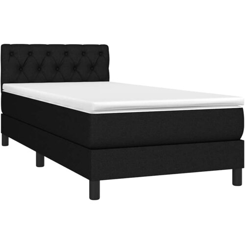  box spring s madracem LED crni 80 x 200 cm od tkanine Slike