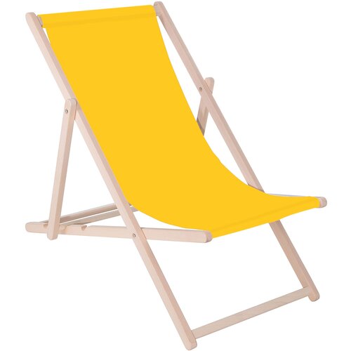 springos Zložljiv ležalnik za plažo, iz lesa z rumenim materialom., (21629376) Cene
