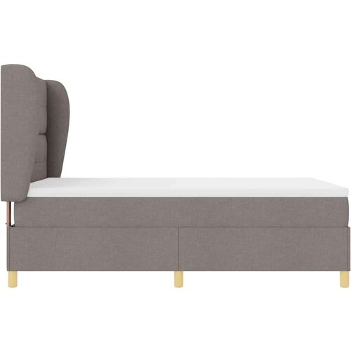  Podna opruga s madracem Tamno siva 90x190 cm Sivo-smeđa tkanina - Sivo-smeđa 160 x 200 cm S gumbima Slike