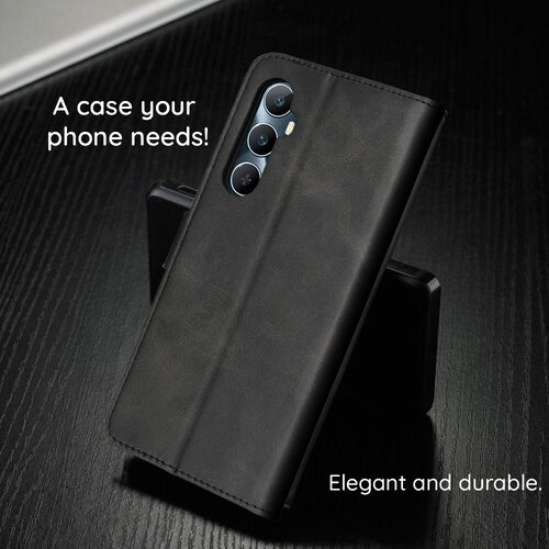 Techsuit Diary Book preklopna maska za Samsung Galaxy A15 4G / A15 5G -crna Slike