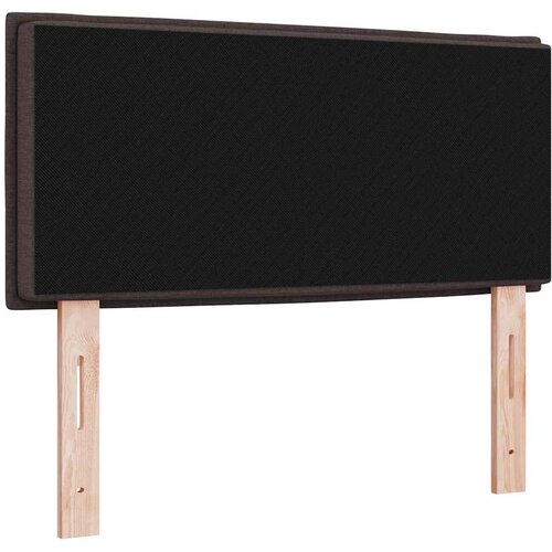  LED glava kreveta s LED trakama Tamno smeđa 90 cm tkanina Slike