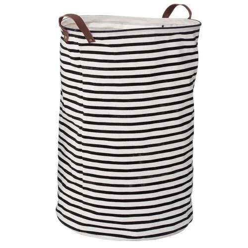 Premier Housewares Crno-bijela tekstilna ko&amp;scaron;ara za rublje 54 l Stripe &amp;ndash; Slike