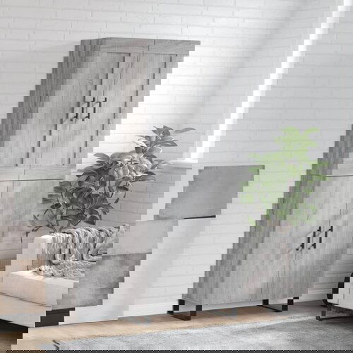 vidaXL Visoka komoda siva sonome 69 5x34x180 cm od konstruiranog drva Cijene