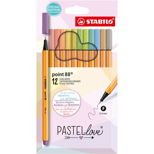Stabilo Fineliner point 88 Pastellove, kartonska škatla 12, (21656447) Cene