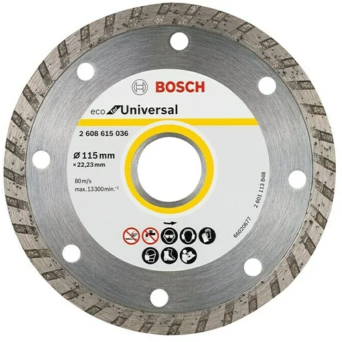 Bosch Dijamantna rezna ploča Eco for Universal (Promjer rezne ploče: 115 mm, Visina segmenta: 7 mm)