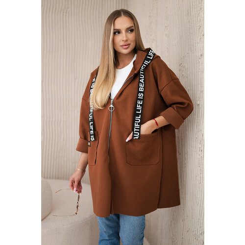 Kesi Włoski Hooded coat chocolate Cene