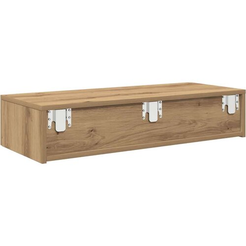 VidaXL zidna polica s ladicama umjetnički hrast 80x33x17 cm - hrast artisan 80 x 33 x 17 cm 1 Slike