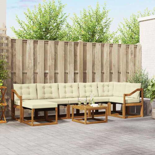  Set vanjskih sofa 8 kom. Prirodna i krem Cene