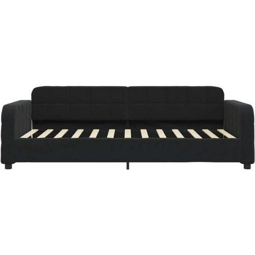 vidaXL Izvlečna dnevna postelja črna 100x200 cm žamet Cene