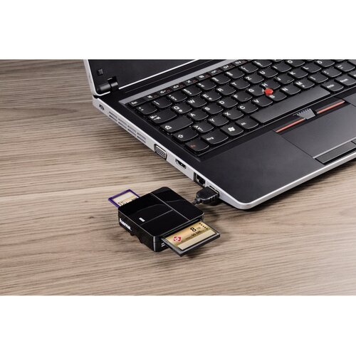 Hama čitač kartica 2.0 SD/microSD/CF crni 94124 Slike