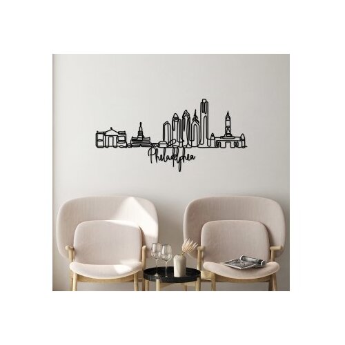 WALLXPERT dekorativni metalni zidni pribor philadelphia crna boja Cene