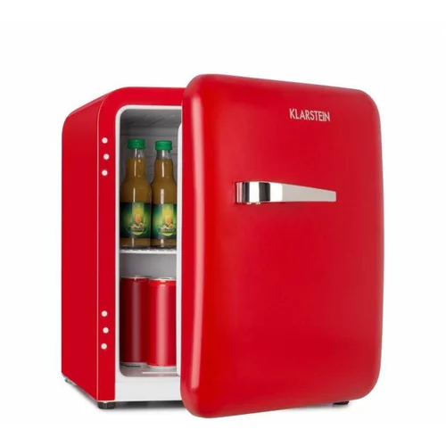 Klarstein Audrey Mini, retro hladilnik, 48 l, 2 nivoja, F, rdeča