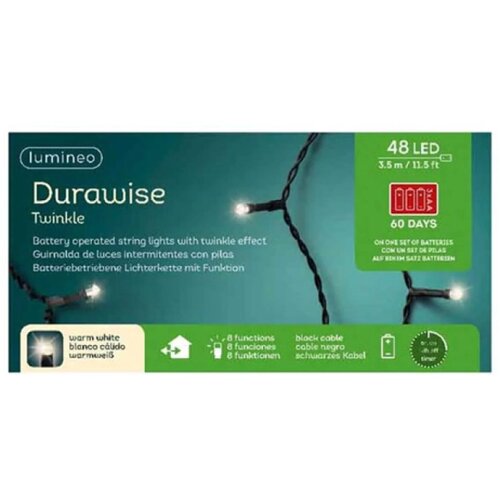  Led novogodi&amp;scaron;nje lampice baterija 8 funkcija topla bela L350cm Lumineo 497121 Slike