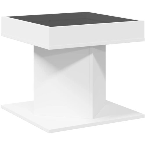  Stolić za kavu LED bijeli 50x50x45 cm od konstruiranog drva Slike