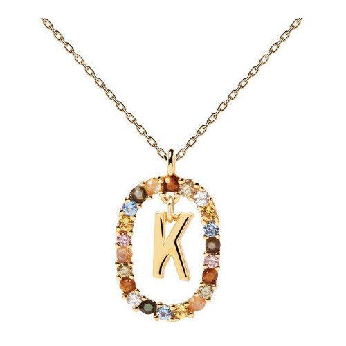  Ženska pd paola letter k zlatna ogrlica sa pozlatom 18k ( co01-270-u ) Cene
