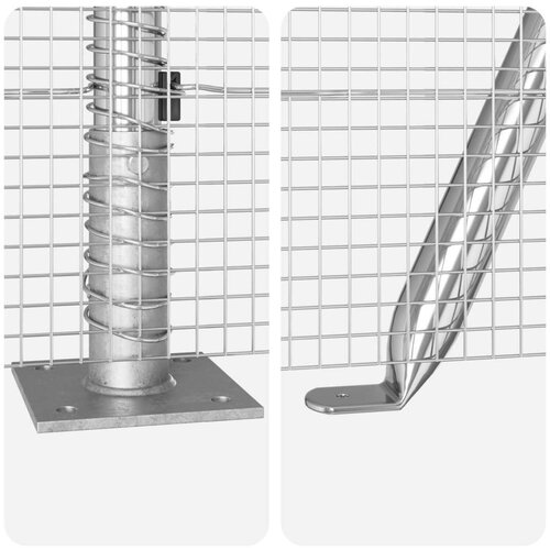 vidaXL Varjena žična ograja z 13 stebrički z rezom 0.6 x 25 m Galvanizirano jeklo Cene