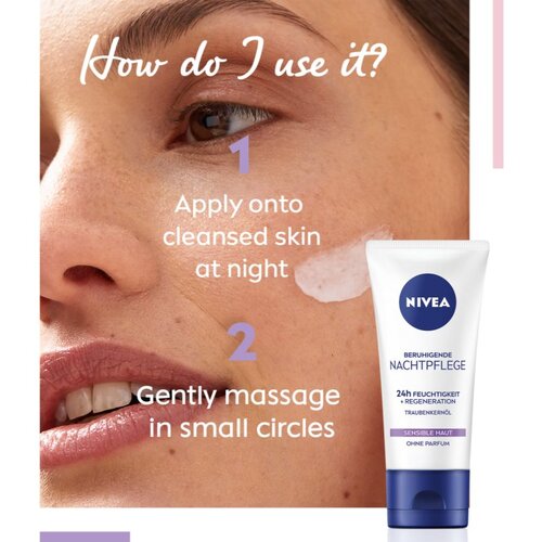 Nivea Soothing pomirjajoča nočna krema 50 ml Slike