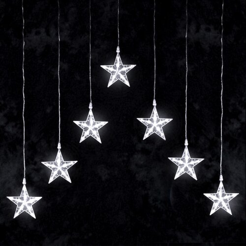 Aigostar led spolja&amp;scaron;nji lanac 70xLED/230V 1,2x1m IP44 hladno bela zvezde Slike
