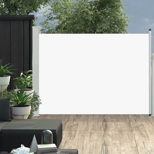 VidaXL Zložljiva stranska tenda za teraso 120x500 cm krem Slike