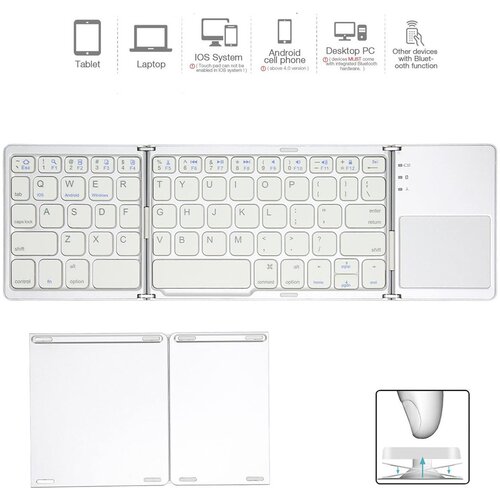  Tastatura Wireless sa touchpadom rasklopiva bela Cene
