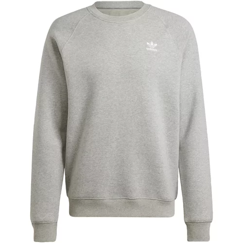 Adidas Sweater majica 'Trefoil Essentials ' siva melange / bijela