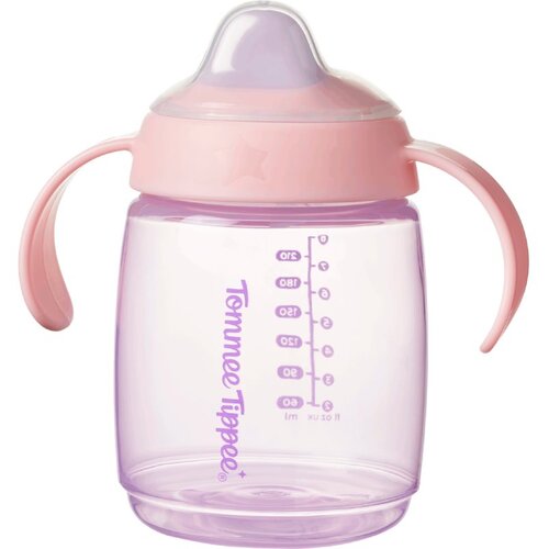 Tommee Tippee nastavek za lonček lonček z ustnikom in ročaji, 6m+, 240ml pink Slike