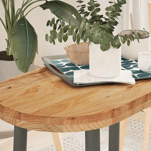 vidaXL Stolna ploča svjetlosmeđa 80x40x4 cm ovalna masivna hrastovina Cijene