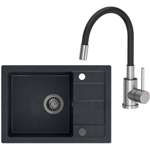 Quadron Set korita in armature TOM 116 + MAGGIE, črn Cene