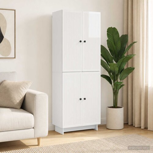  Set ormara 2 pcs Bijela visokog sjaja 66 x 34,5 x 90 cm Cene