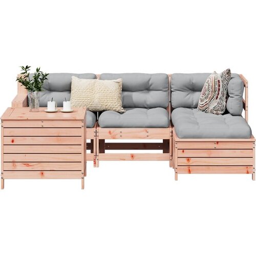 VidaXL 5-dijelni set vrtnih sofa od masivnog drva duglazije Slike