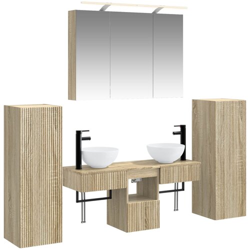 vidaXL Komplet pohi&scaron;tva za kopalnico 6 pcs Sonoma hrast, (5000246373) Cene