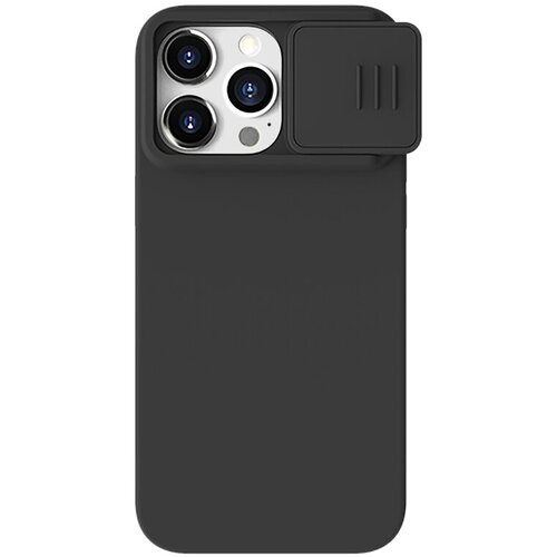 Nillkin CamShield Silky Silikonski ovitek za iPhone 15 Pro Max z za&scaron;čito za kamero - črn Cene