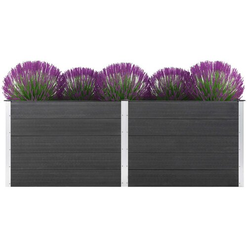  Visoka greda 250x100x91 cm WPC siva Cene