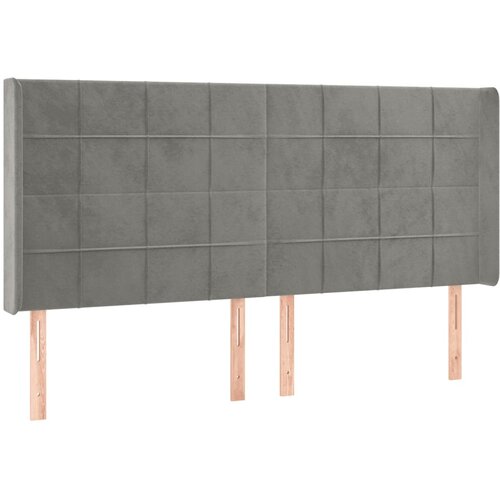  LED uzglavlje svjetlosivo 203 x 16 x 118/128 cm bar&amp;scaron;unasto Slike